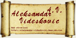 Aleksandar Videsković vizit kartica